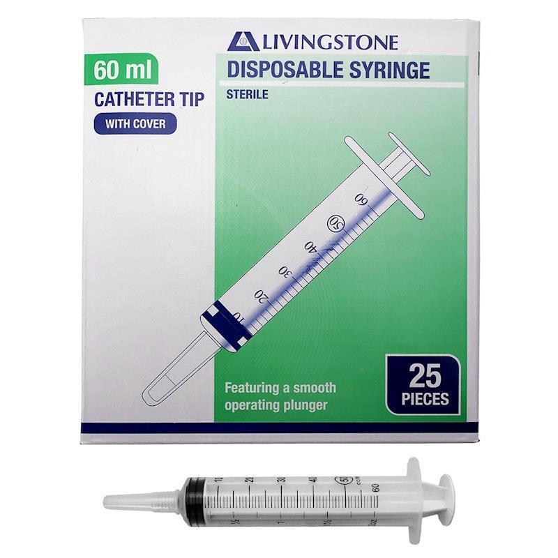 Livingstone Syringe Catheter Tip with Cap 60ml 25 Pieces/Box product image