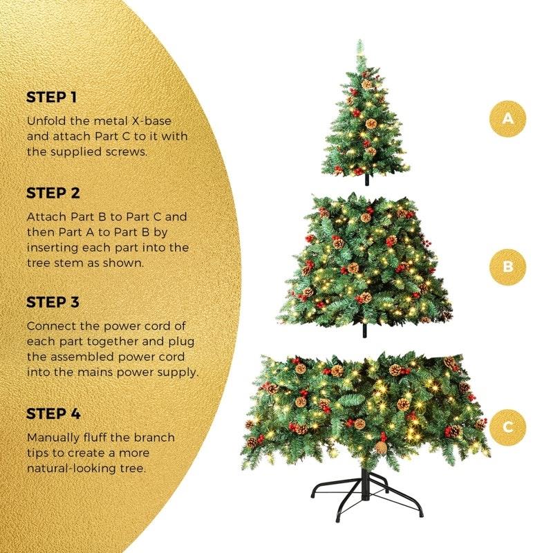 Buy Mazam LED Christmas Tree 1.8M Xmas Trees Decorations Green with