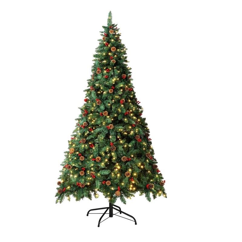 Tinseltown LED Christmas Tree 2.1M Xmas Trees Decorations Green with Ornaments 7 Feet