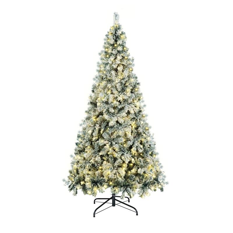 Tinseltown LED Christmas Tree 1.8M Xmas Trees White Snow Flocked Decorations 6 Feet