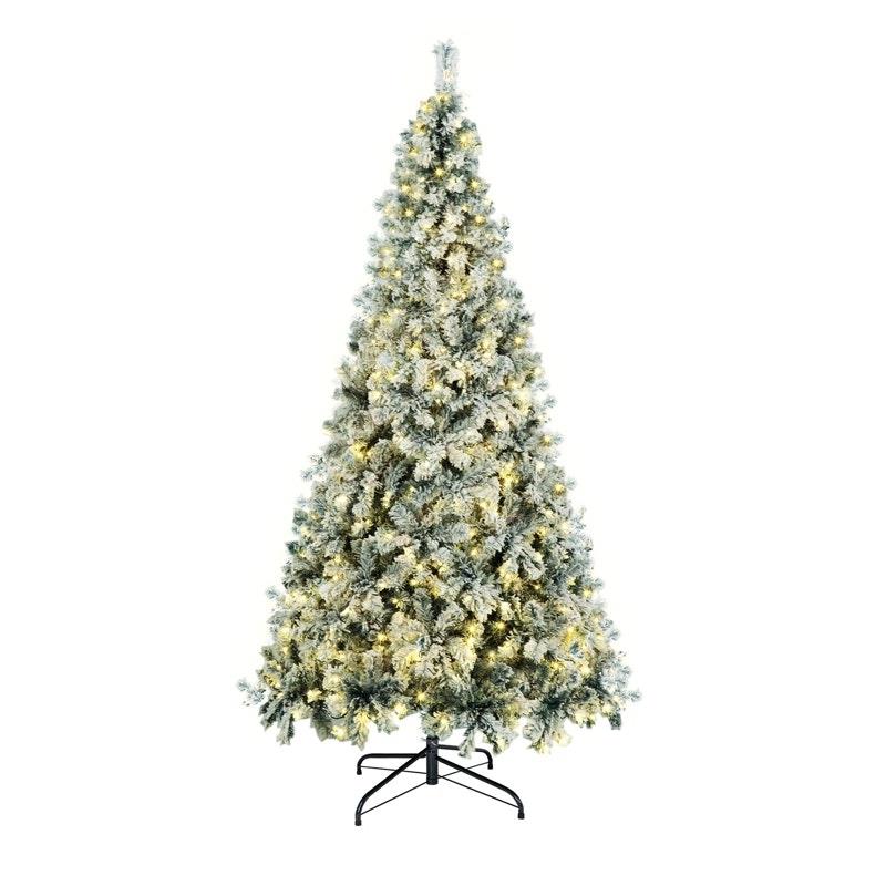 Tinseltown LED Christmas Tree 2.1M Xmas Trees White Snow Flocked Decorations 7 Feet