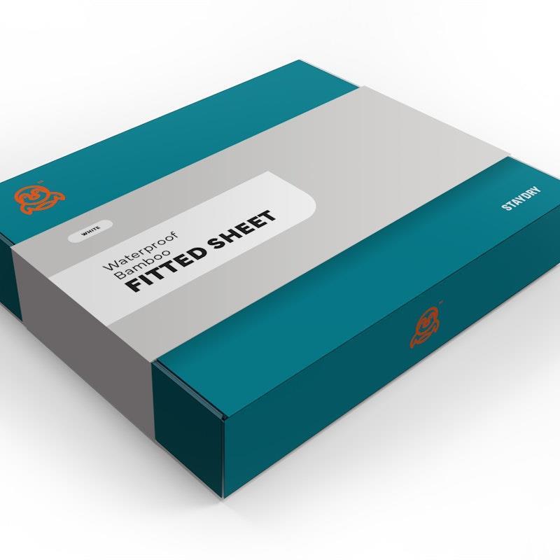 Staydry Waterproof Bamboo Fitted Sheet King, White product image