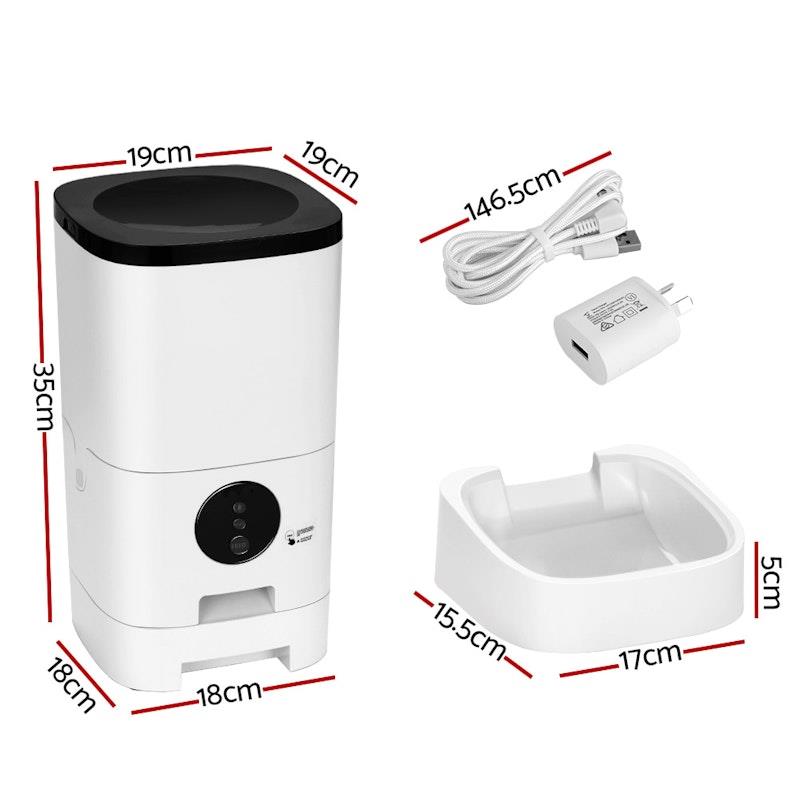 WiFi Automatic Cat Feeder With Voice Recorder - 10 Meal Timer & Anti-Blocking Design