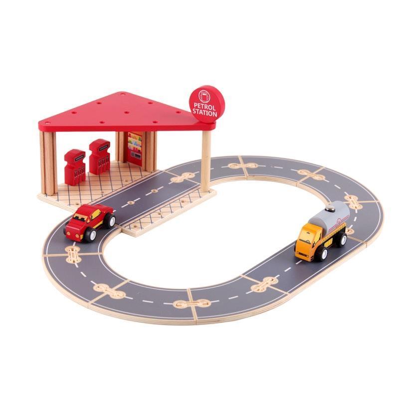 Riababy Wooden Petrol Station Set