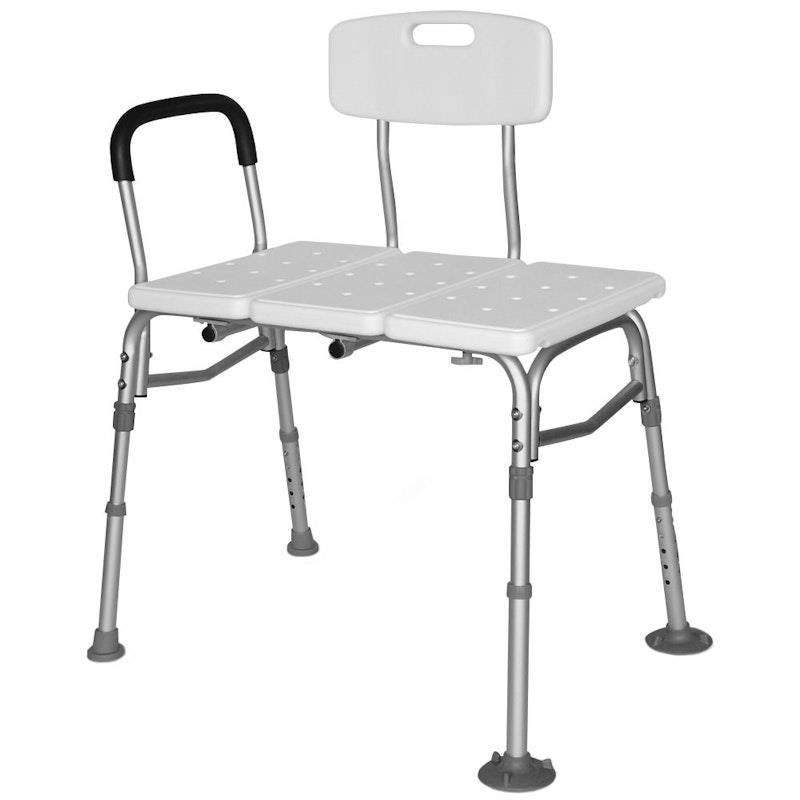 Equipmed Bath Transfer Bench Chair 125kg Max Capacity White product image
