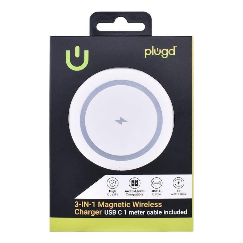 PLUGD 3 in 1 Wireless Charging Foldable Station for Apple Mag Safe 1 Piece product image