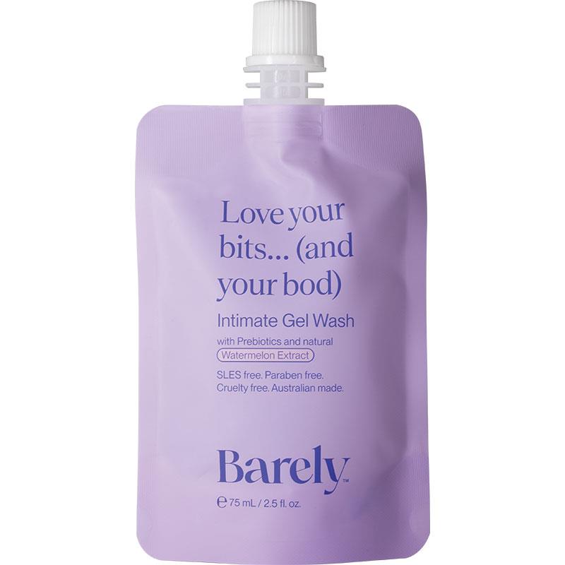 Barely Love Your Bits Sensitive Prebiotic Gel Wash Watermelon Pouch 75g