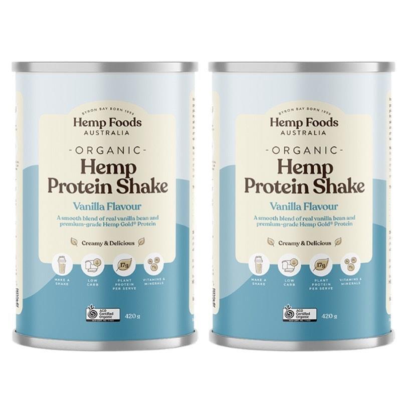 Hemp Foods Australia Organic Hemp Protein Vanilla 420g Twin Pack product image