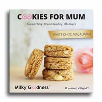 Milky Goodness White Chocolate Chip and Macadamia Lactation Cookies 12Pack