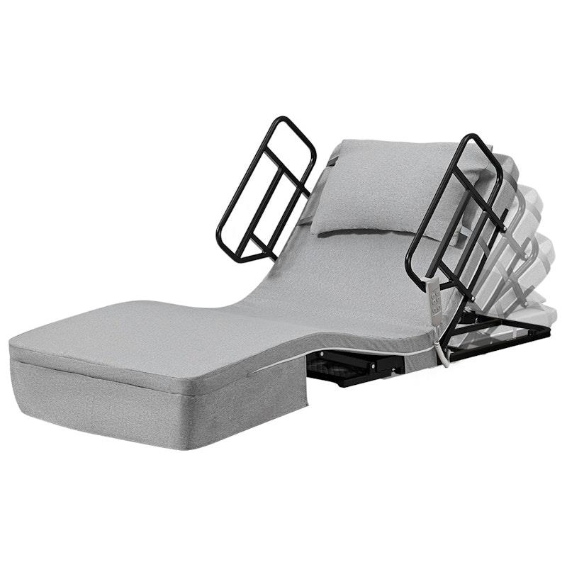 Equipmed Electric Adjustable Bed With Remote Control Grey