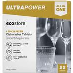 Ecostore Dish Washer Tablets Ultra Power Lemon Fresh 22 Pack