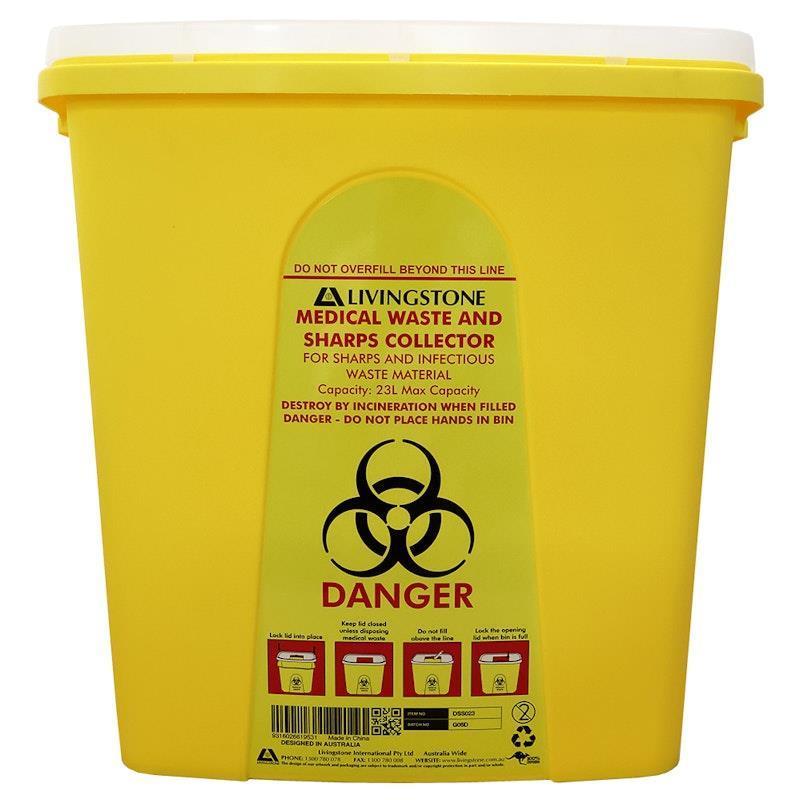 Livingstone Needles Sharps Waste Collector 23L product image