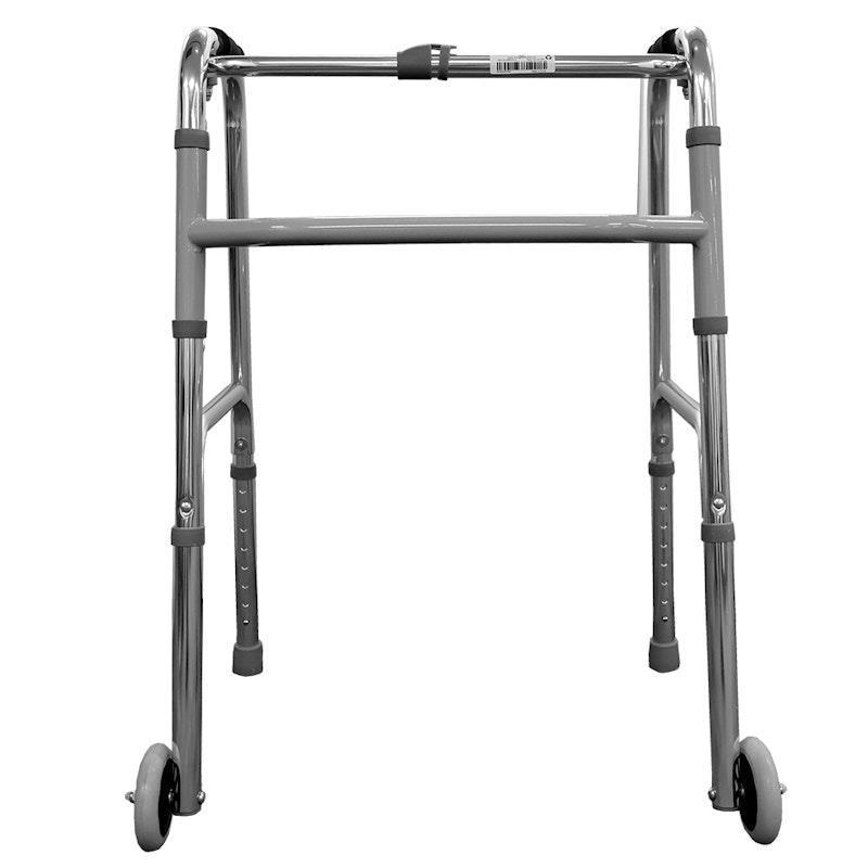Livingstone Walking Frame Adjustable Foldable Aluminium with 2 Front Castors Silver product image