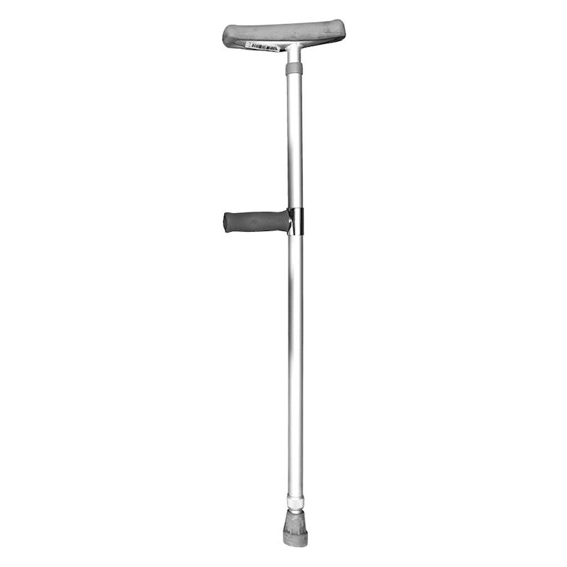 Livingstone Underarm Crutches F-Shape Matte Aluminium Adjustable 99-137cm Each
