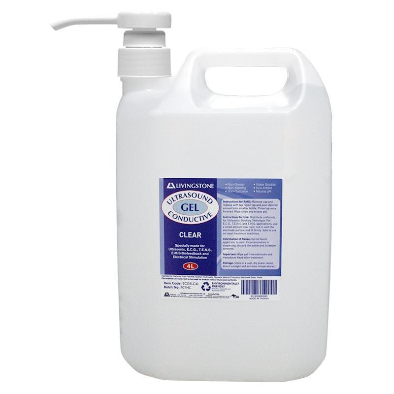 Buy Livingstone Conductive Gel Lubricating with Dispensing Pump 4L online at Chemist Warehouse Buy Livingstone Conductive Gel Lubricating with Dispensing Pump 4L online at Chemist Warehouse