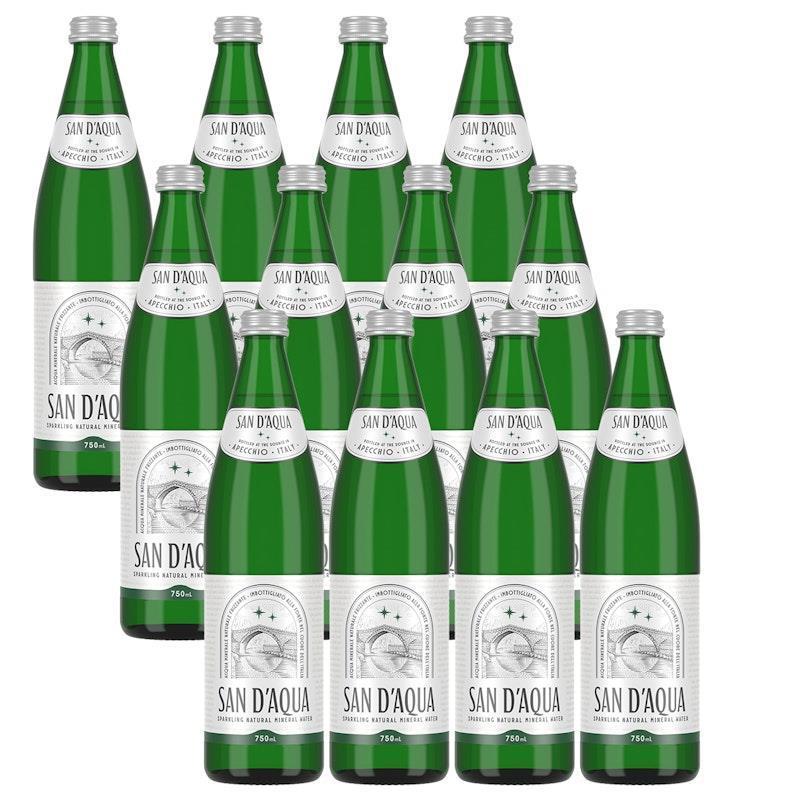 San D'Aqua Sparkling Mineral Water 750Ml 12Pack