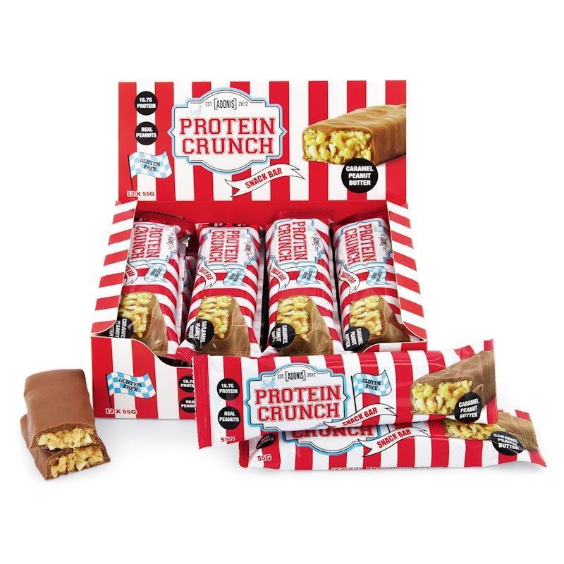 Adonis Gear Soft Protein Crunch Snack Bar - Caramel Peanut Butter 12Bars