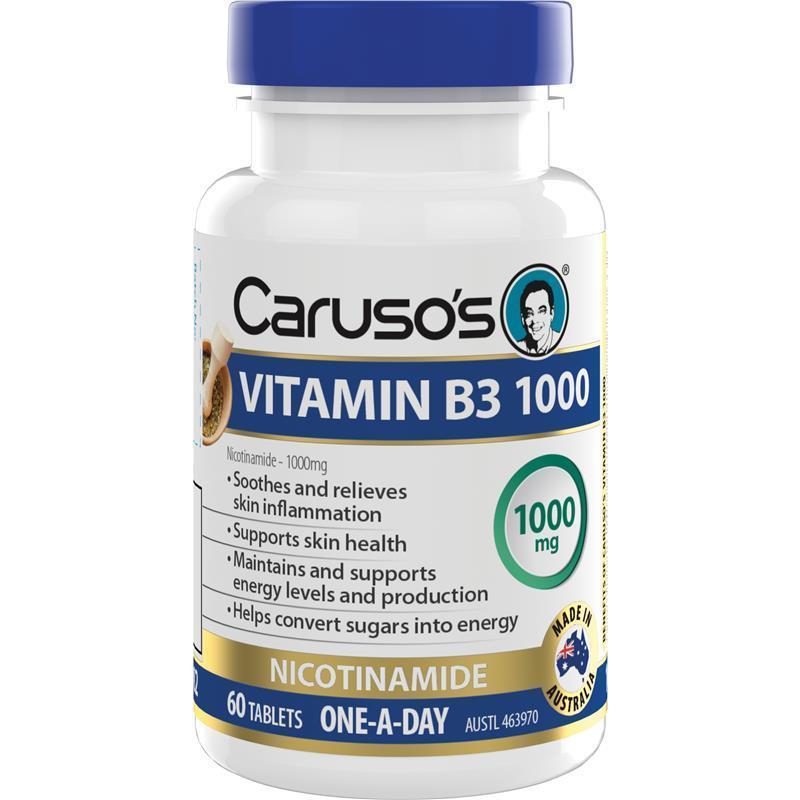 Carusos Vitamin B3 1000mg 60 Tablets