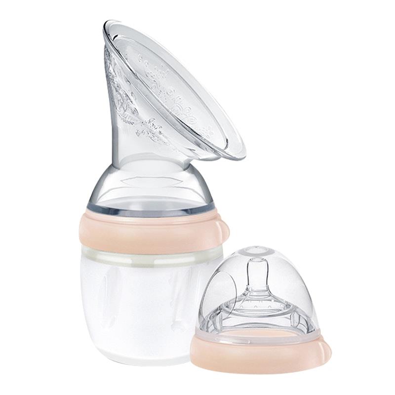 Haakaa Generation 3 Breast Pump and Bottle Top Set Peach product image