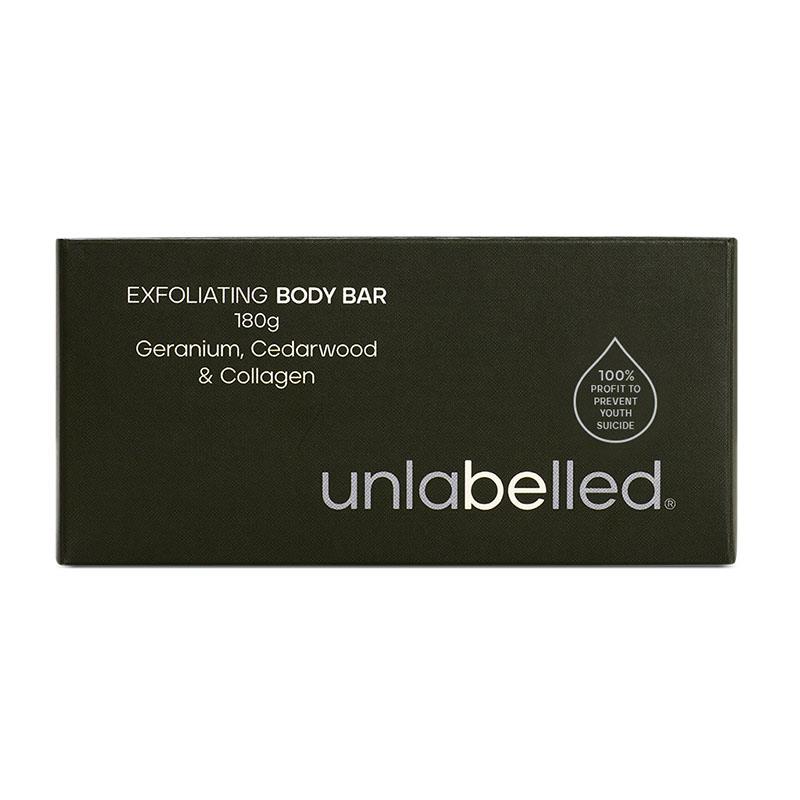 Unlabelled Exfoliating Body Bar Geranium Cedarwood & Collagen 180g product image