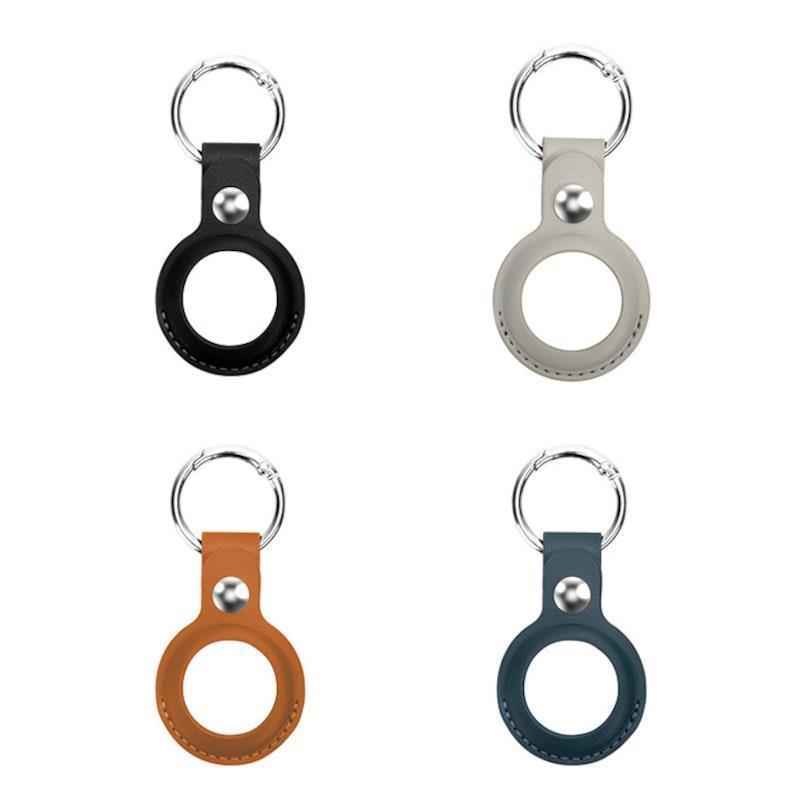 Laser Leather AirTag Key Ring - Black, Brown, Blue, Grey 4 Pack product image