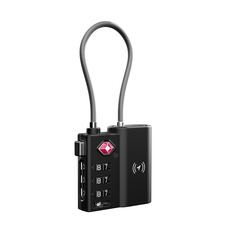 Laser TSA Lock Smart Tag with Rechargeable Battery Black 1 Piece product image