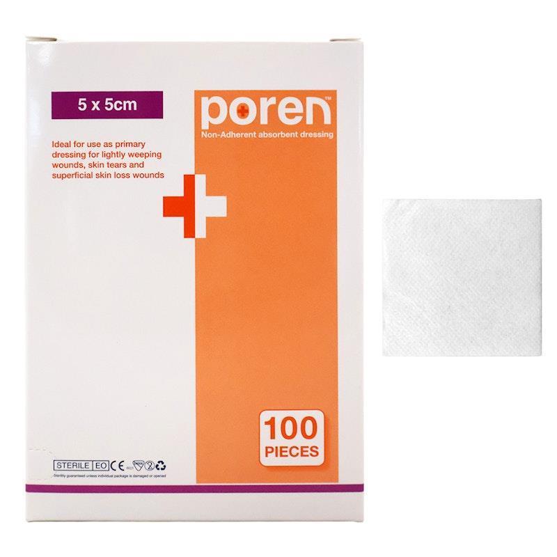 Poren Non-Adherent Absorbent Dressing Sterile 5 x 5cm 100 Pieces/Box product image