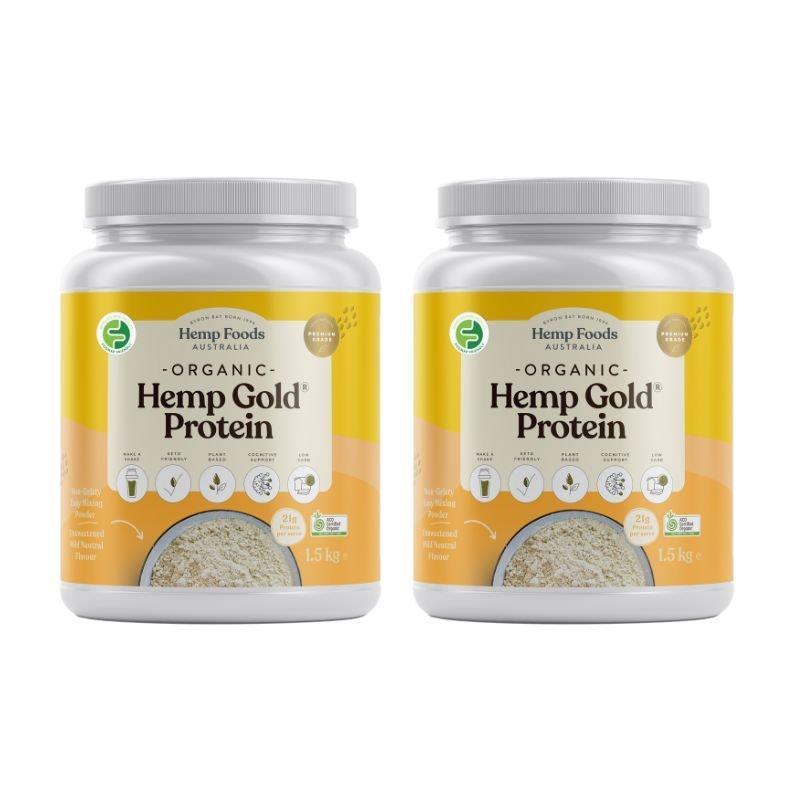 Hemp Foods Australia Organic Hemp Gold® Protein Powder Twin Pack