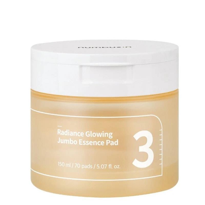 Numbuzin No.3 Radiance Glowing Jumbo Essence Pad 70 Pieces