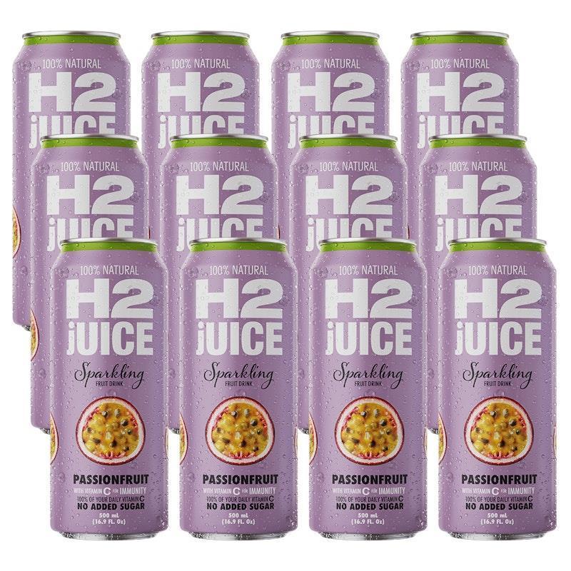 H2 Juice 500Ml Sparkling Passionfruit 12Pack