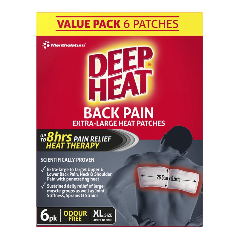 Deep Heat Extra Large Heat Back Patches 6 Pack Exclusive