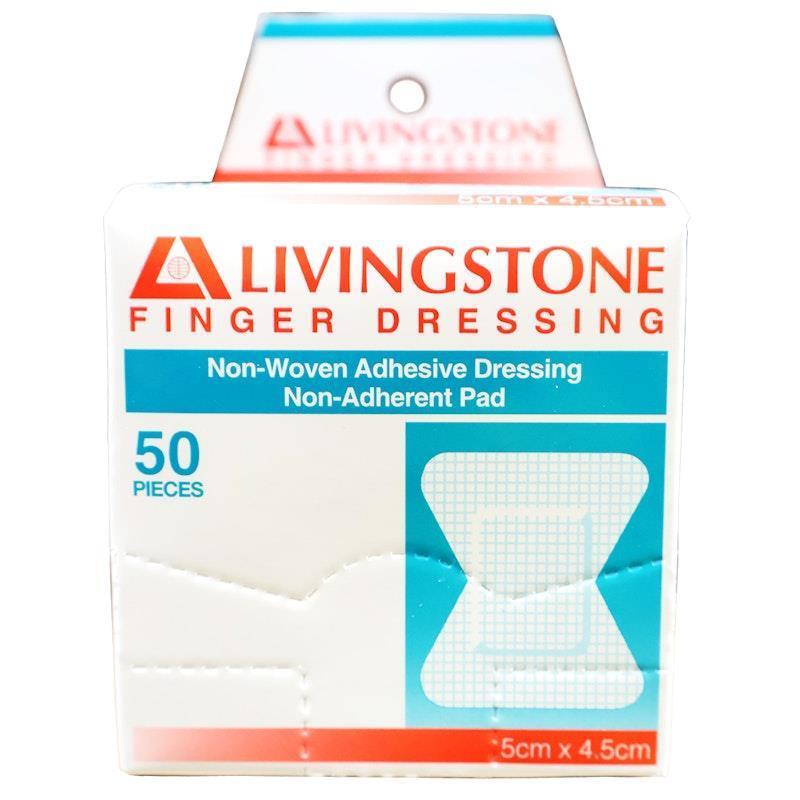 Livingstone Adhesive Joint Knuckle Dressing Non-Adherent Pad Medium 5 x 4.5cm 50 Pieces/Box