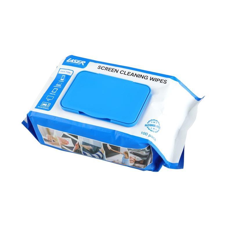 Laser Clean Anti-Bacterial Screen Wipes for Electronics 100 Pack
