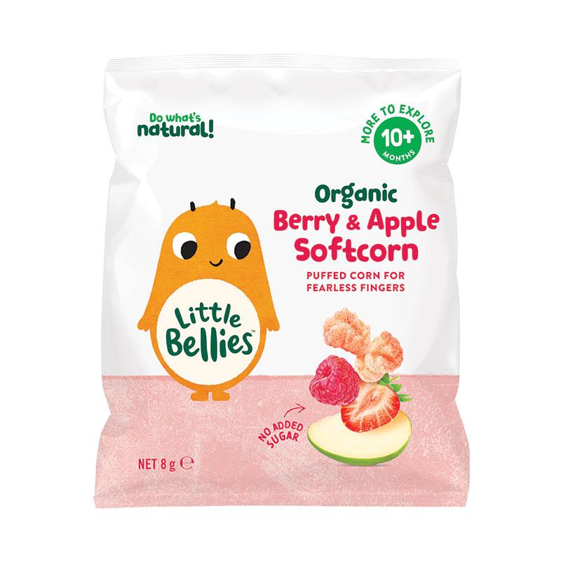 Little Bellies Organic Berry & Apple Softcorn 8g