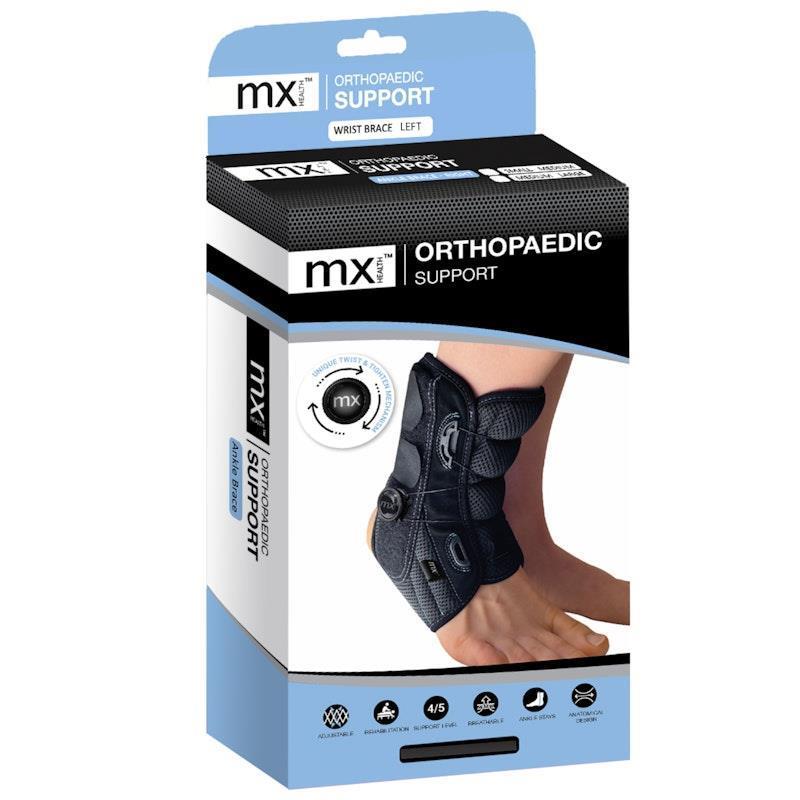 Mx Health Orthopaedic Adjustable Ankle Brace Left (Small/Medium)