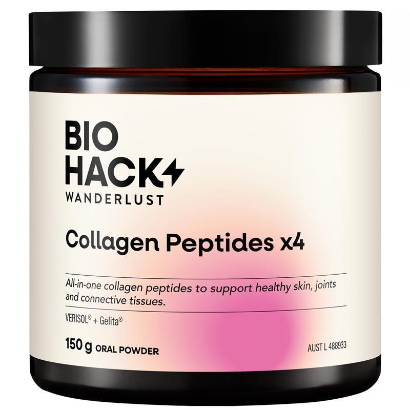 Buy Biohack Wanderlust Collagen Peptides X4 150g Powder Online At