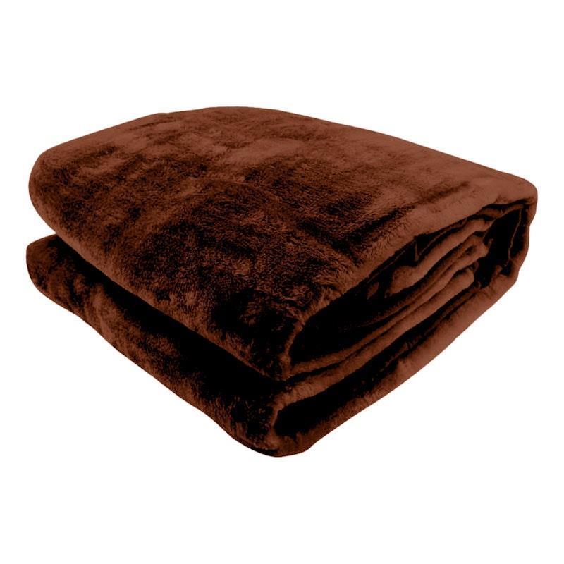 Laura Hill Double-sided Large 220 X 240cm Faux Mink Throw Rug Blanket 800-gsm Heavy - Red