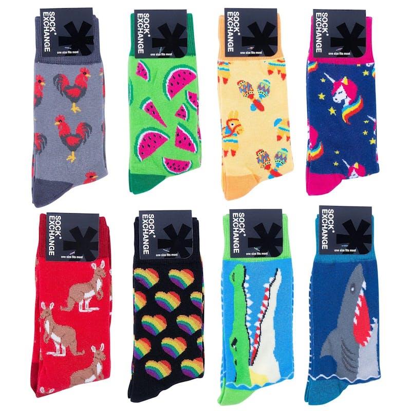 Sock Exchange 48 Pack Novelty Socks Assorted Fun Designs Gift Set 48 Pairs