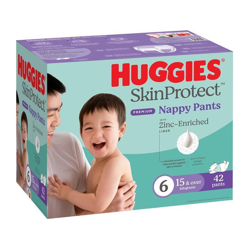 Huggies Skin Protect Nappies Size 6 (15 & over Kg) 42 Pack
