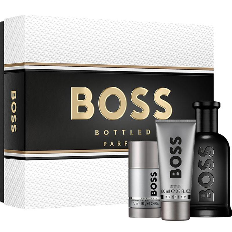 Hugo Boss Bottled Parfum 100ml + Shower Gel & Deodorant Stick 3 Piece Set