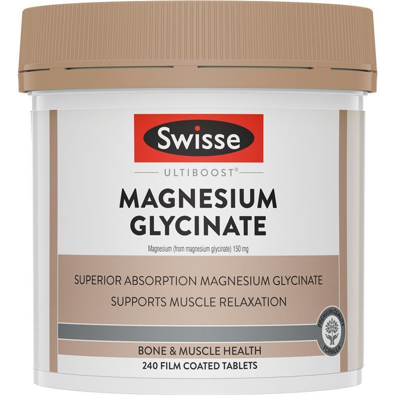 Swisse Ultiboost Magnesium Glycinate 240 Tablets Exclusive Size