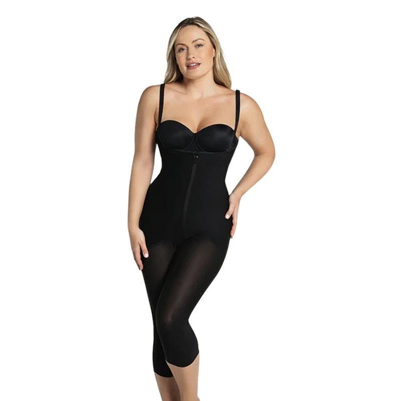 Leonisa Cupless Long Leg Full Body Shaper with Zip Front 2X-Large