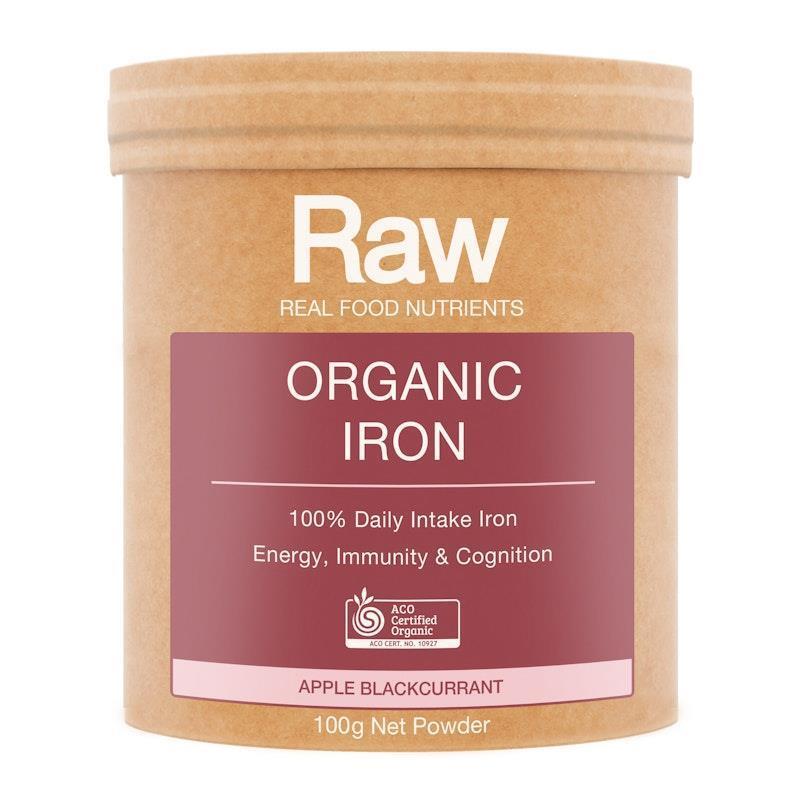 Raw Real Food Nutrients Organic Iron Apple Blackcurrent 100g
