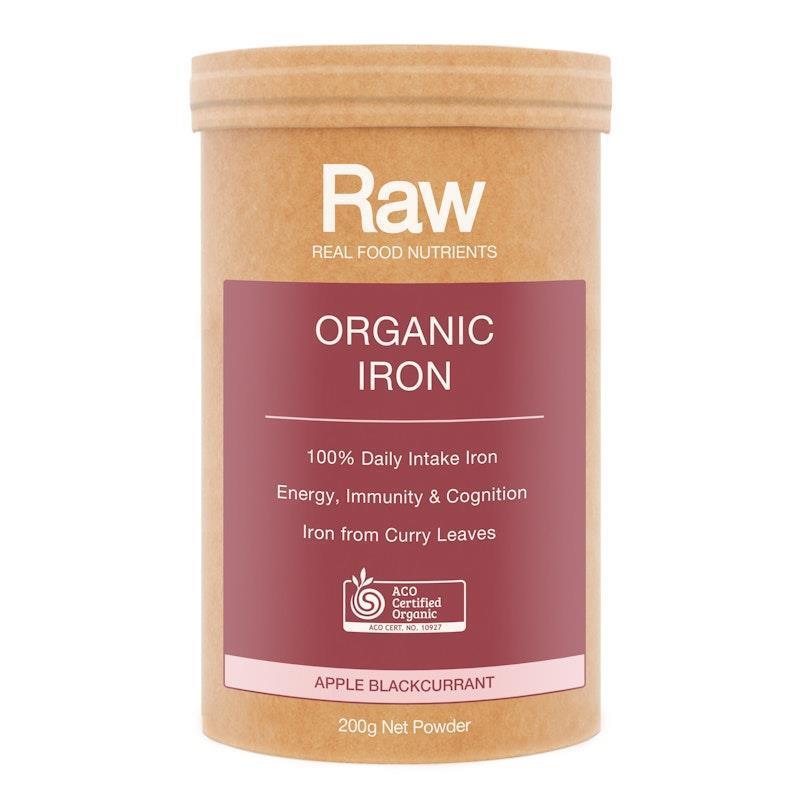 Raw Real Food Nutrients Organic Iron Apple Blackcurrent 200g