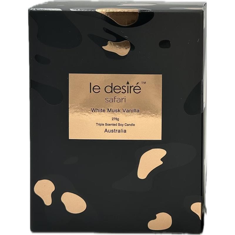 Le Desire White Musk Vanilla - Safari Soy Candle 276g
