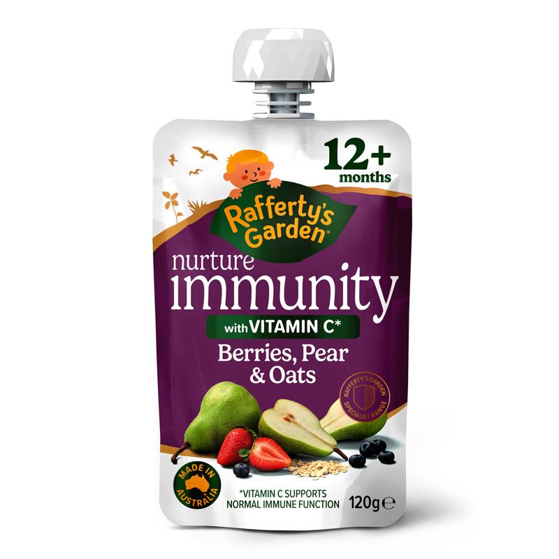 Rafferty's Garden Nurture Immunity Berries Pear & Oats 120g