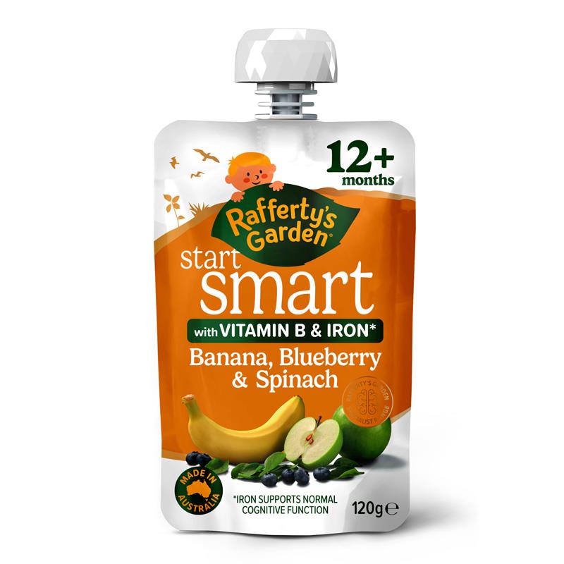 Rafferty's Garden Start Smart Banana Blueberry & Spinach 120g