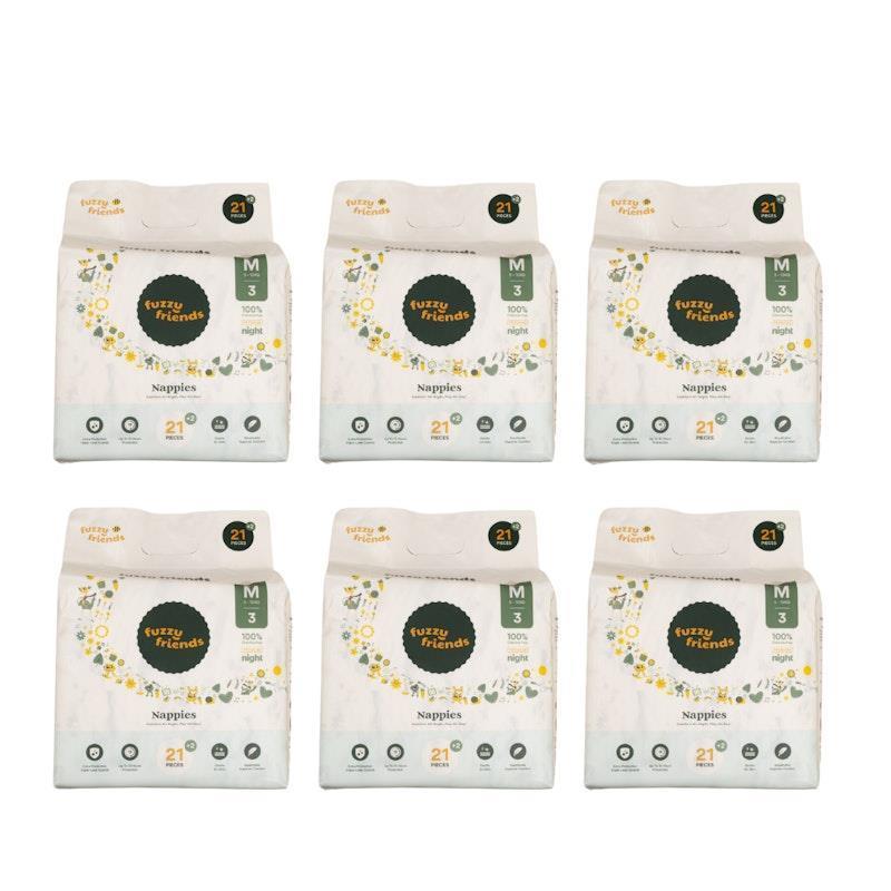 Fuzzy Friends Premium Nappies Monthly Pack Size 3 138 Nappies