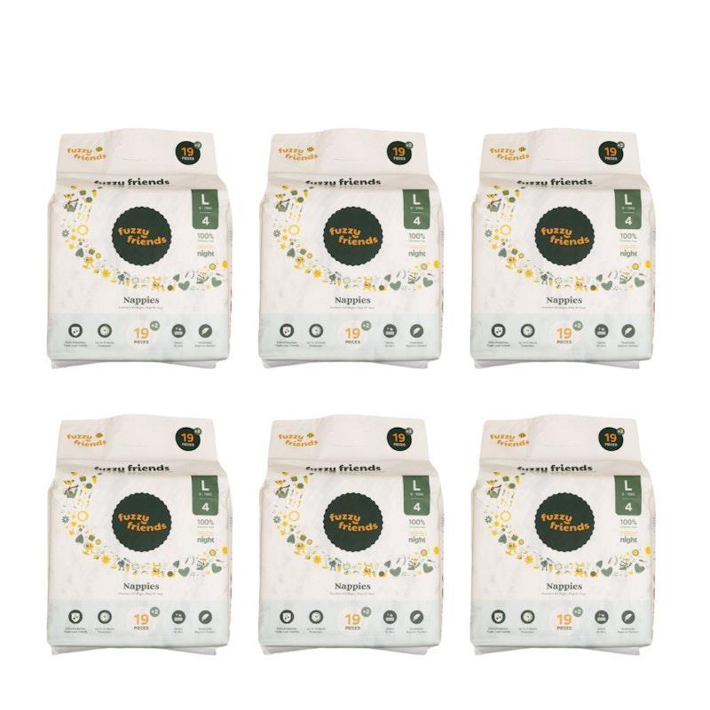 Fuzzy Friends Premium Nappies Monthly Pack Size 4 126 Nappies