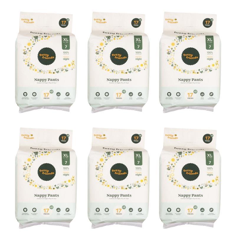 Fuzzy Friends Premium Nappy Pants Monthly Pack Size 7 114 Pants
